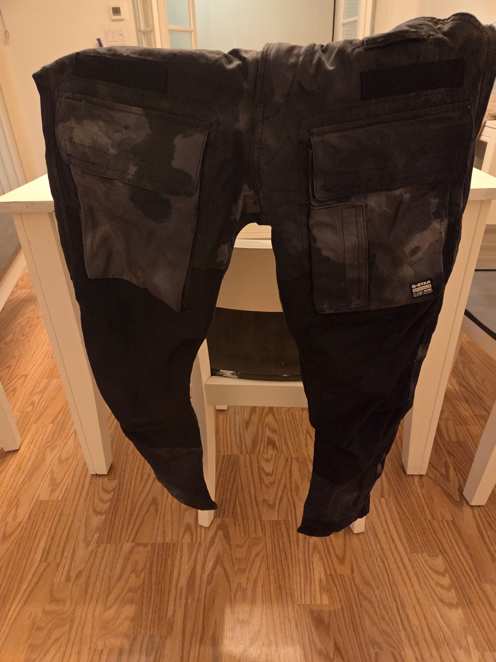 G-Star Black and Gray Washed Cargo Trousers